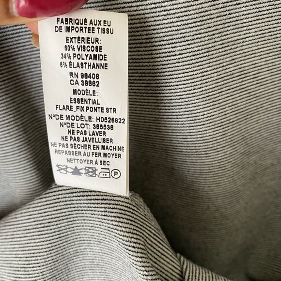 Theory Gray Striped Sleeveless Fit and Flare Dress Size 2 - Picture 5 of 8